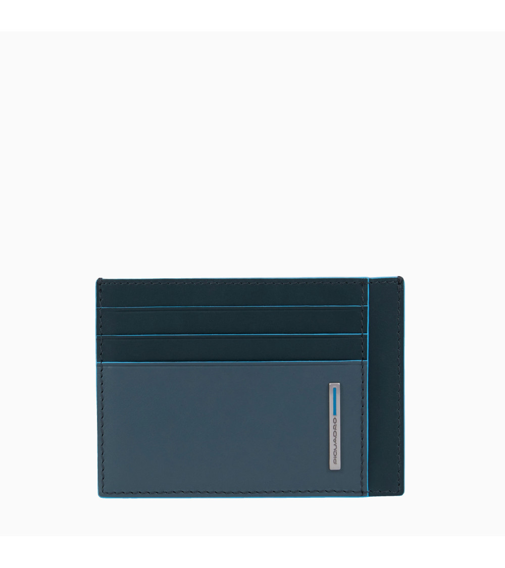 Piquadro Blue Square Leather RFID Wallet - Buy Online Now!